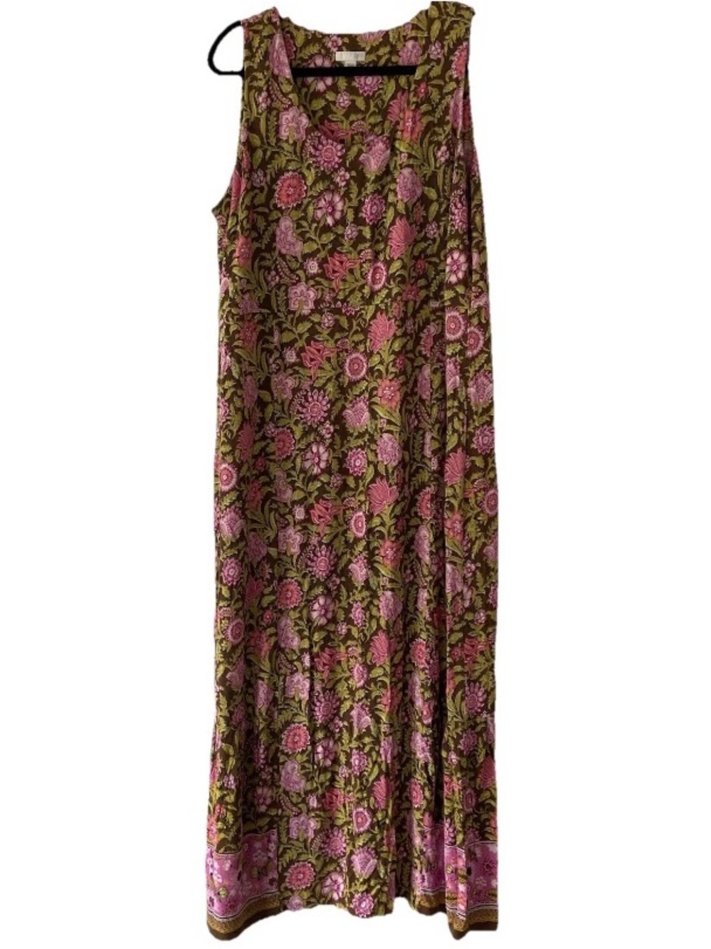 J. Jill Large Floral Print Stretch Maxi Dress